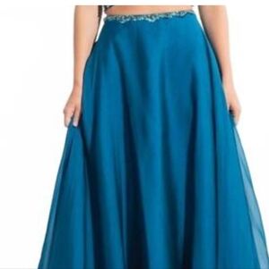 Rachel Allan Teal Greanish size 6 Maxi Skirt